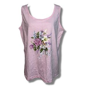 NWT Vintage Pink Floral Tank Top